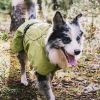 Dog Coats Small Waterproof,Warm Outfit Clothes Dog Jackets Small,Adjustable Drawstring Warm And Cozy Dog Sport Vest-(Green size L)