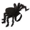 Pet Spider Costume Halloween Simulation Plush Spider Clothe with Adjustable Neck Paste Buckle for Dog Cats Pet