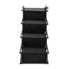 Foldable Metal Dog Steps for Large Dogs, 4-Level Non-Slip Pet Stair Ramp for Cars and SUV, High Beds, Trucks, Black