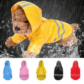 S-XL Pets Dog Raincoat Reflective Strip Dog RainCoat Waterproof Jackets Outdoor Breathable Clothes For Puppies (Color: Blue)