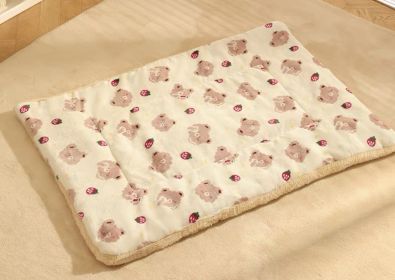 Pet Blanket Dog Cat Bed Winter Warm Mat Four Seasons Universal Blanket (Style: Strawberry)