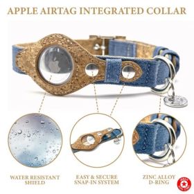 Apple Airtag Integrated Collar (size: small)