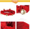 Christmas Pet Ring Bell Decorative Set Holiday Dressing Dog Neck Fringe with Foot Cover Bell Set; dog collar; cat dollar