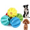 Dog Squeaky Ball Toy; Pet Chew Toy For Dog; Tooth Cleaning Ball Bite Resistant Pet Supplies